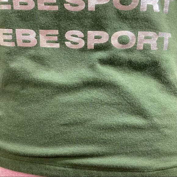 BEBE SPORT green spaghetti strap tank top Large. Great condition - Picture 6 of 7